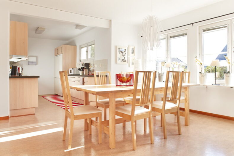 Ett gemensamt kök med matsal