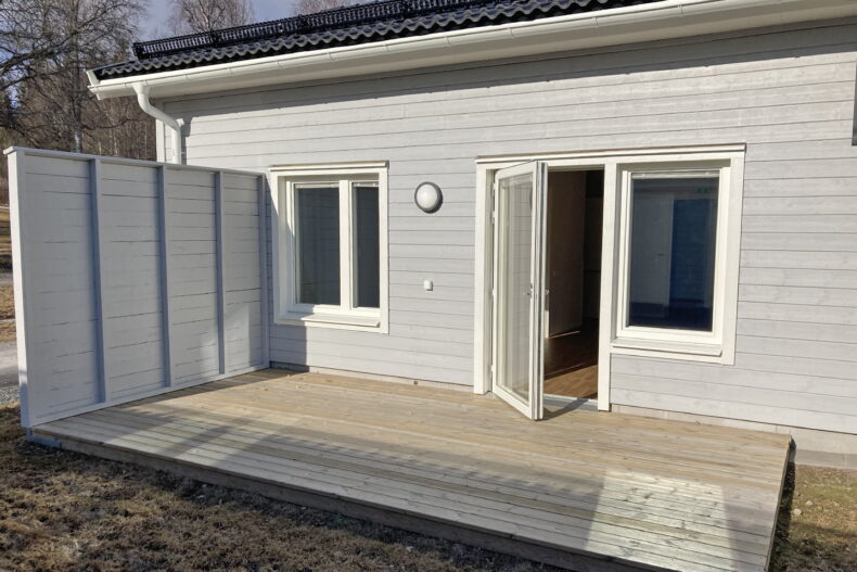 En av boendets uteplatser